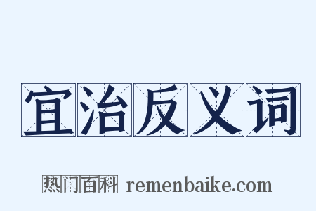 宜治反义词是什么意思的图片